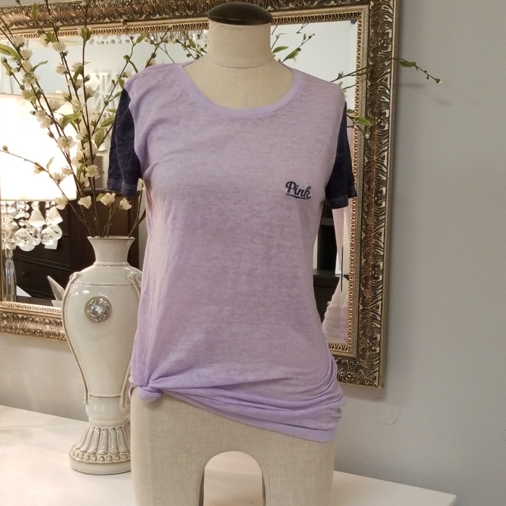 PINK Victoria's secret logo New shirt top Sz M